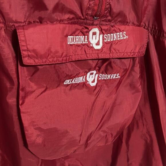 🔥🏈 OKLAHOMA OU SOONERS Vintage Windbreaker Thin Rain Jacket - Men Sz XL 🏈🔥 - Picture 5 of 13